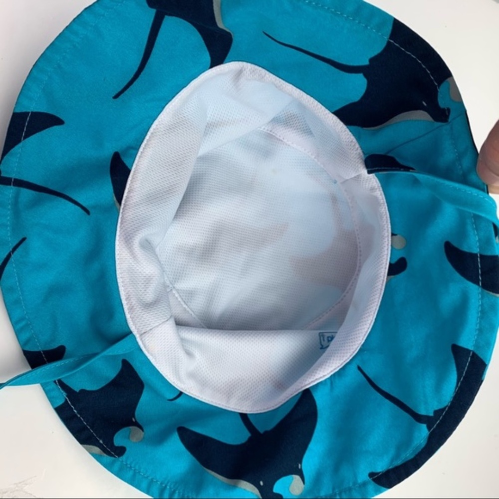 iPlay infants' beach hat sting ray teal navy blue - Picture 6 of 7
